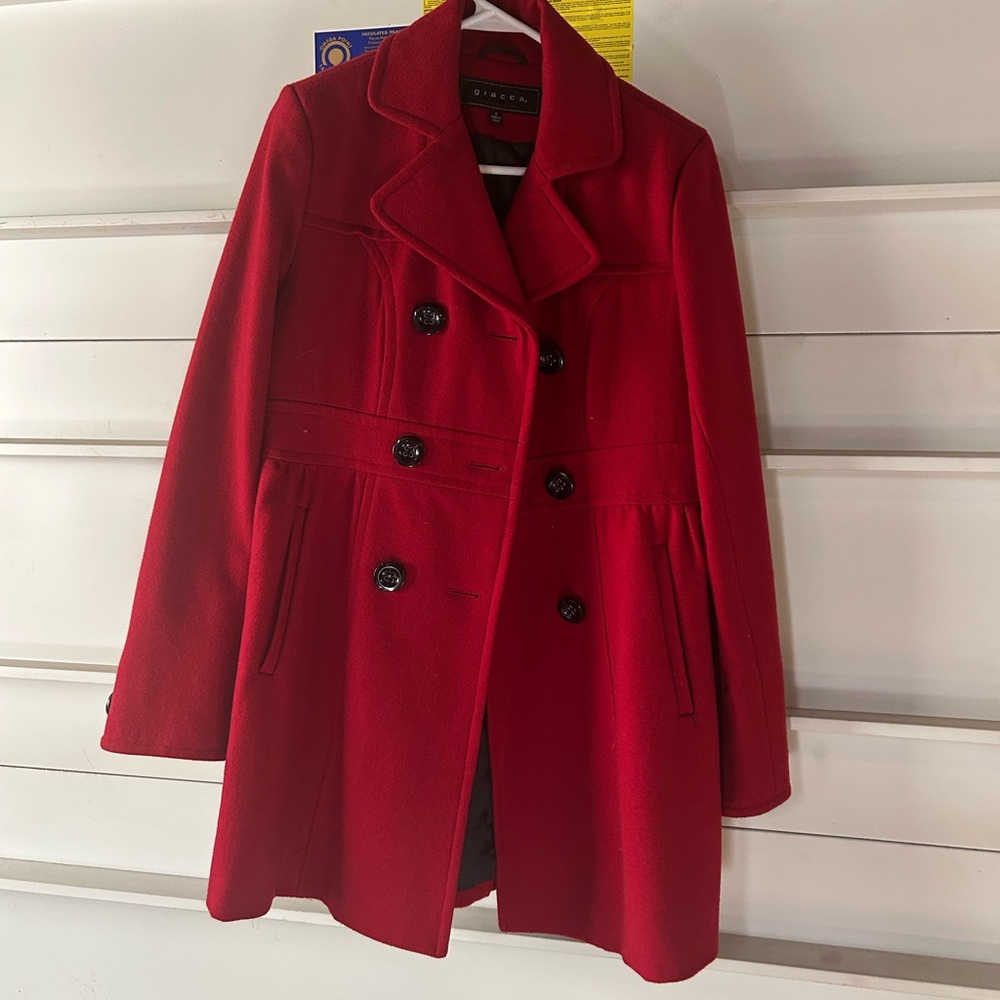 Giacca Vibrant Red Pea Coat